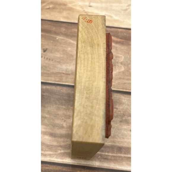 1995 PSX K-1660 NOW DASHER NOW DANCER CHRISTMAS REINDEER WOOD MOUNT RUBBER STAMP - Picture 6 of 6